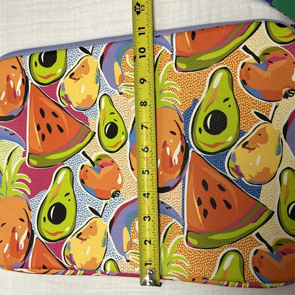 NWT 15” Tech Sleeve - Laptop/Tablet/Colorful Fruit Print - Tabitha Brown